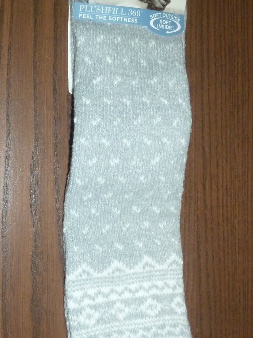 Cuddl Duds Leg Layering Knee-high Plushfill 360 Socks.shoe size 4-10 Color: grey